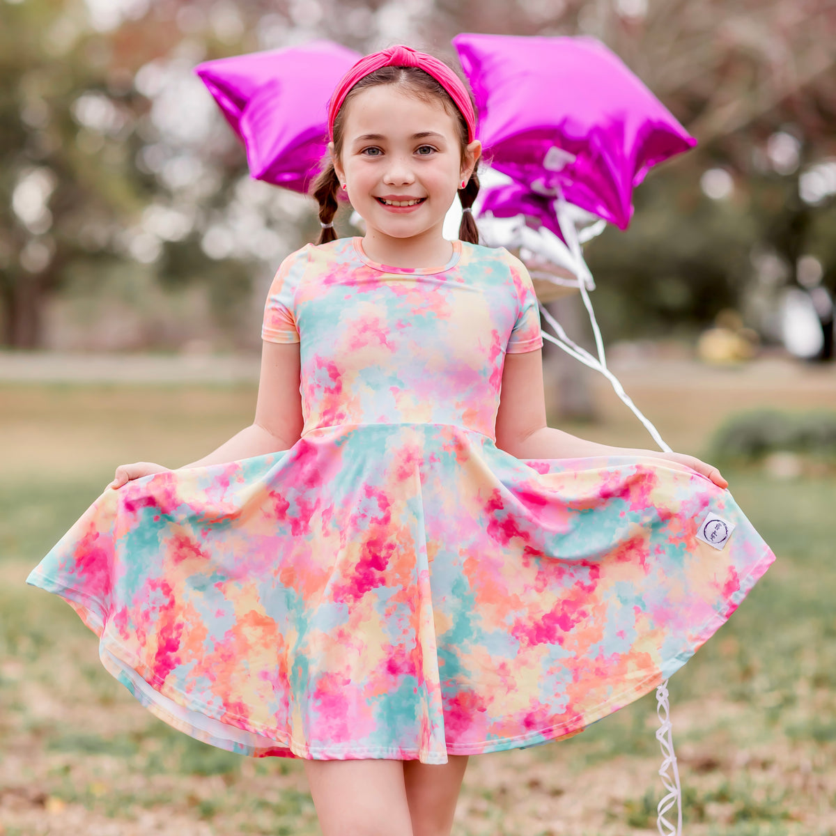 Cloud Tie-Dye Dress 3T