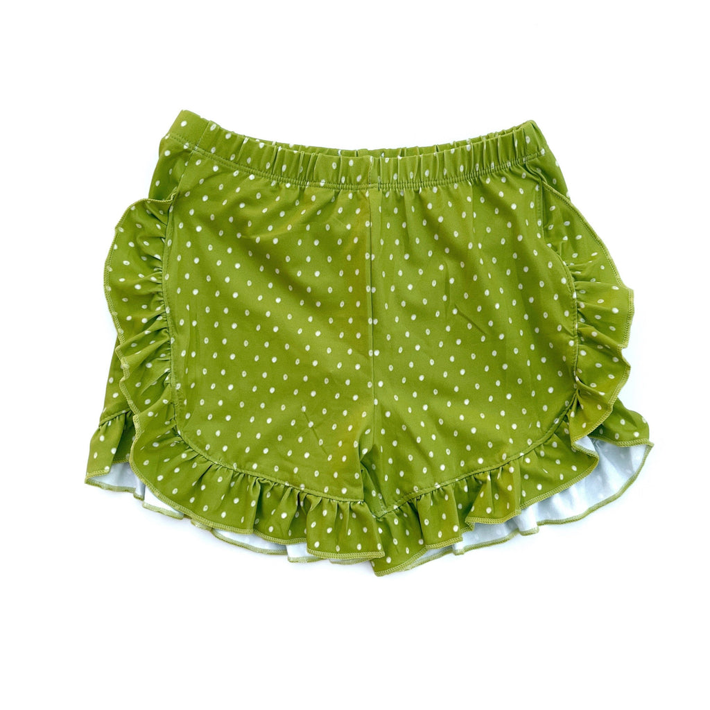 #Green Ruffle Shorts Bottoms Just For Littles™ 