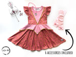 Load image into Gallery viewer, Sleeping Beauty Twirl Dress Dress Just For Littles