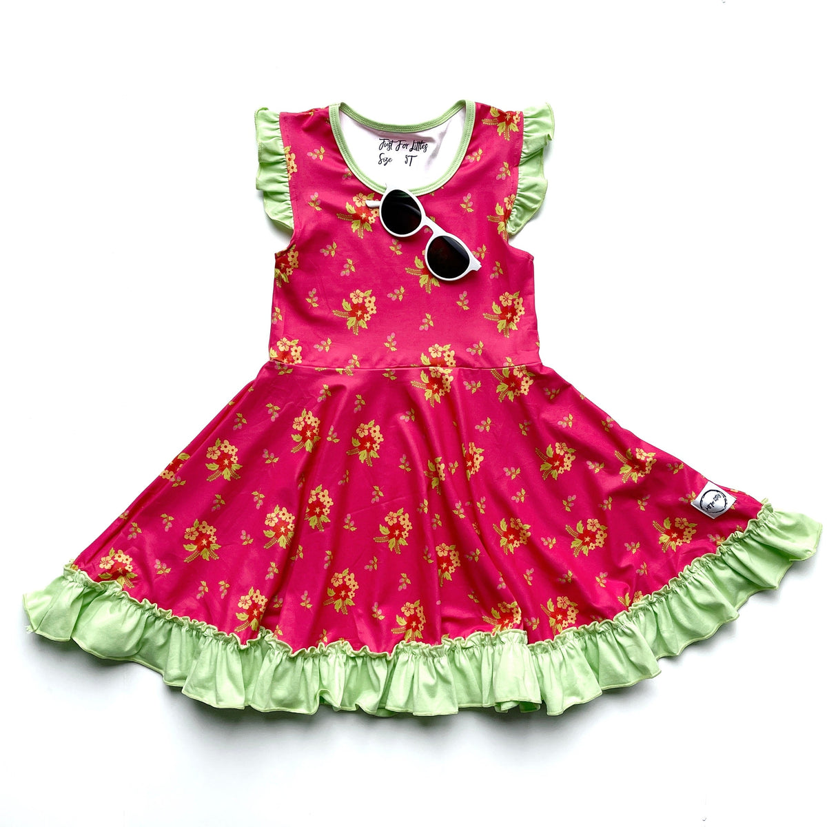 pink hawaiian dress Pink Hawaiian Twirl Dress 3T