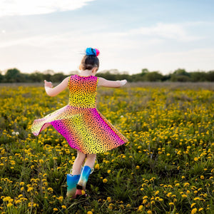 neon cheetah dress ASHLEYlauren 11674 Beaded Cheetah Print Gown
