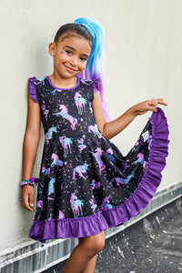 Unicorn Galaxy Twirl Dress