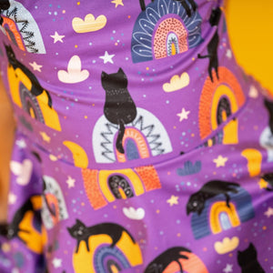 Purple Kitty Twirl Dress