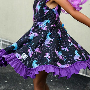 Unicorn Galaxy Twirl Dress