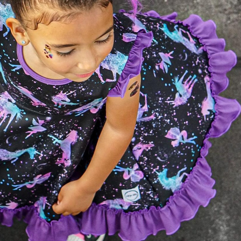 Unicorn Galaxy Twirl Dress