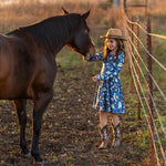 Load image into Gallery viewer, Horse Floral Twirl Dress

