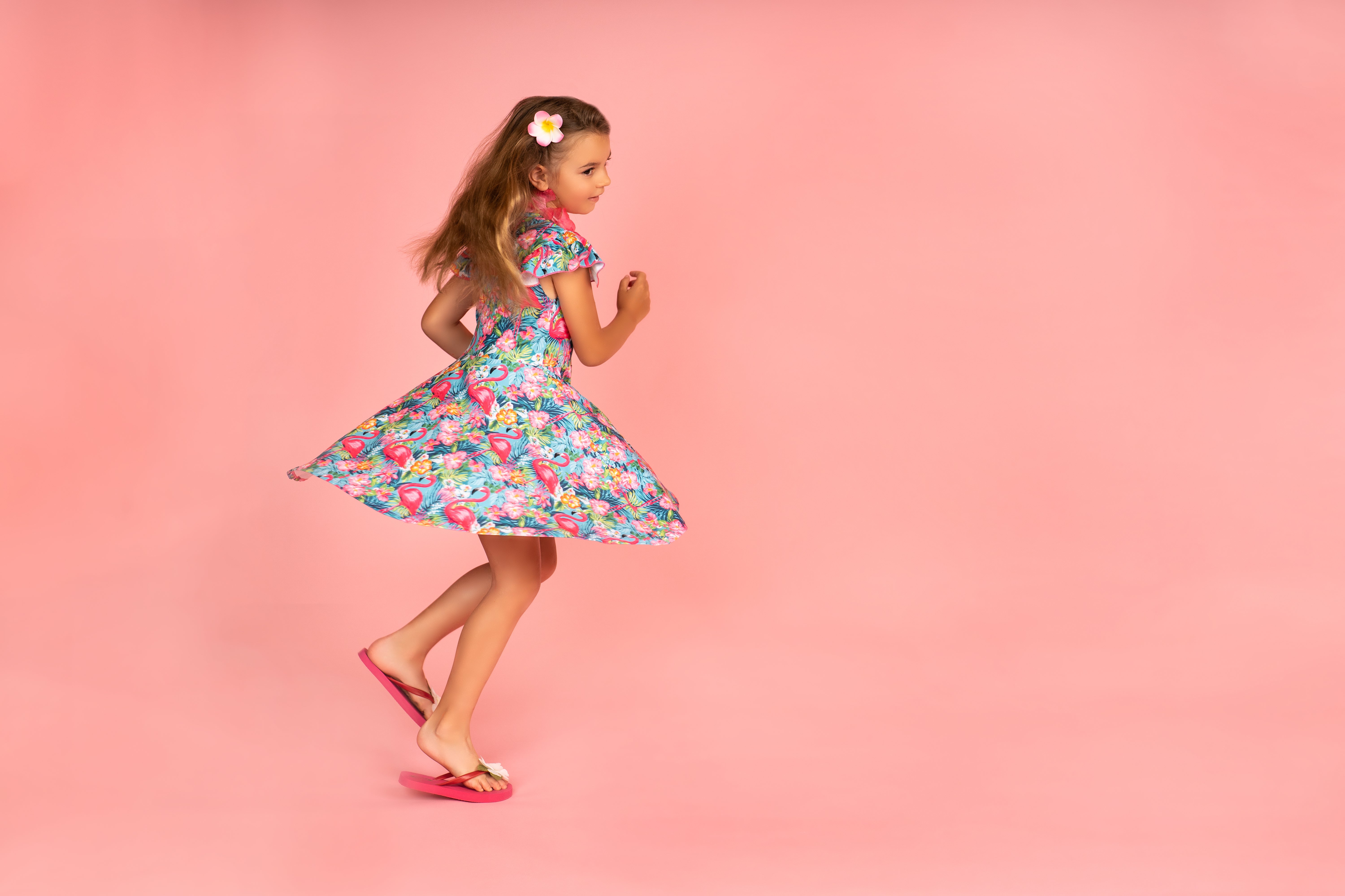 Flamingo Summer Twirl Dress