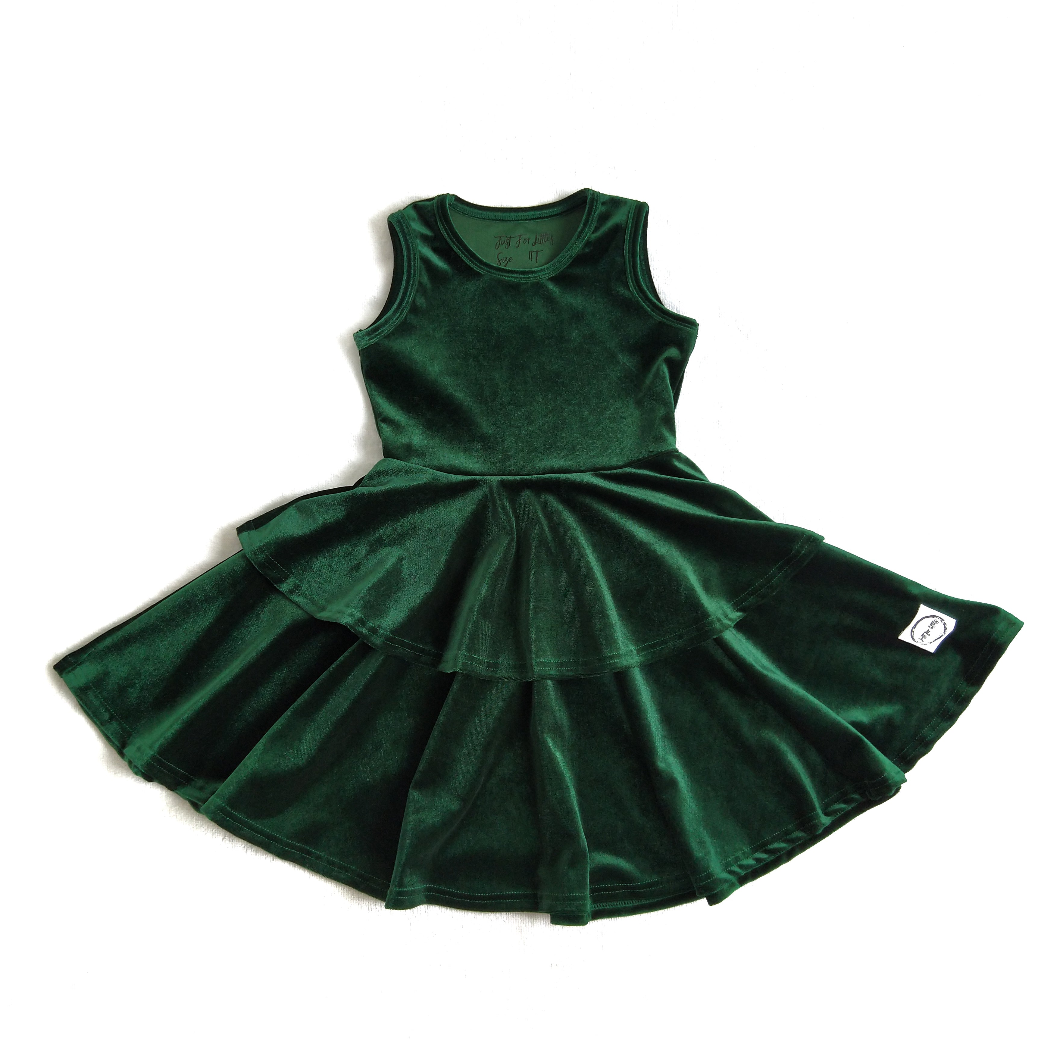 Green Velour Christmas Dress