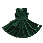 Load image into Gallery viewer, Green Velour Christmas Dress
