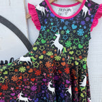 Load image into Gallery viewer, Midnight Unicorn Twirl Dress
