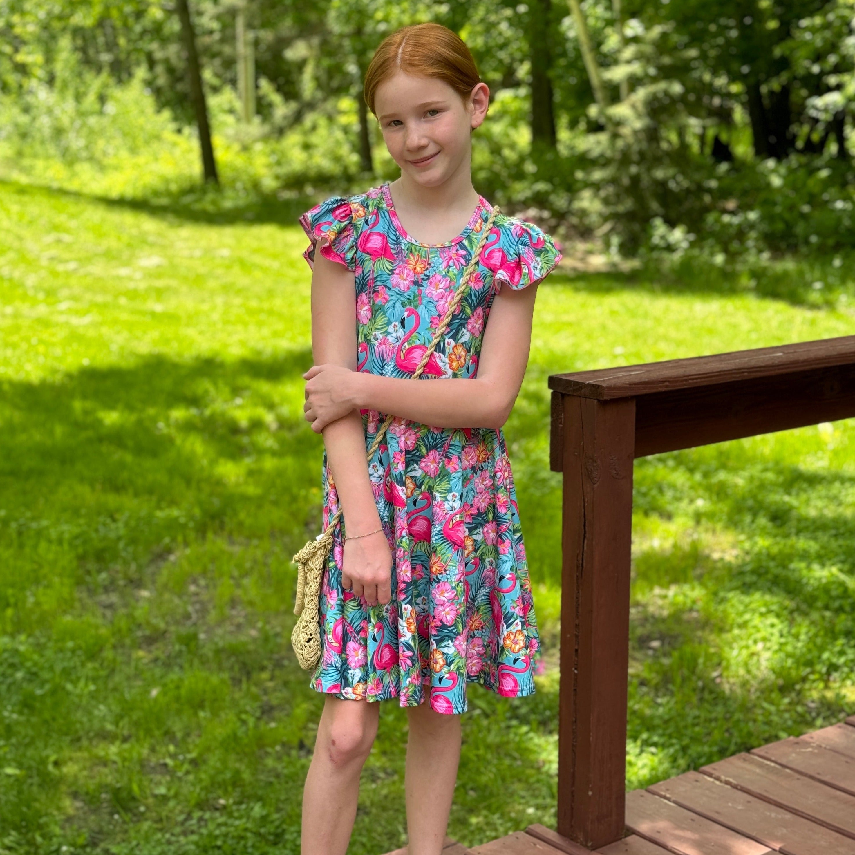 Flamingo Summer Twirl Dress