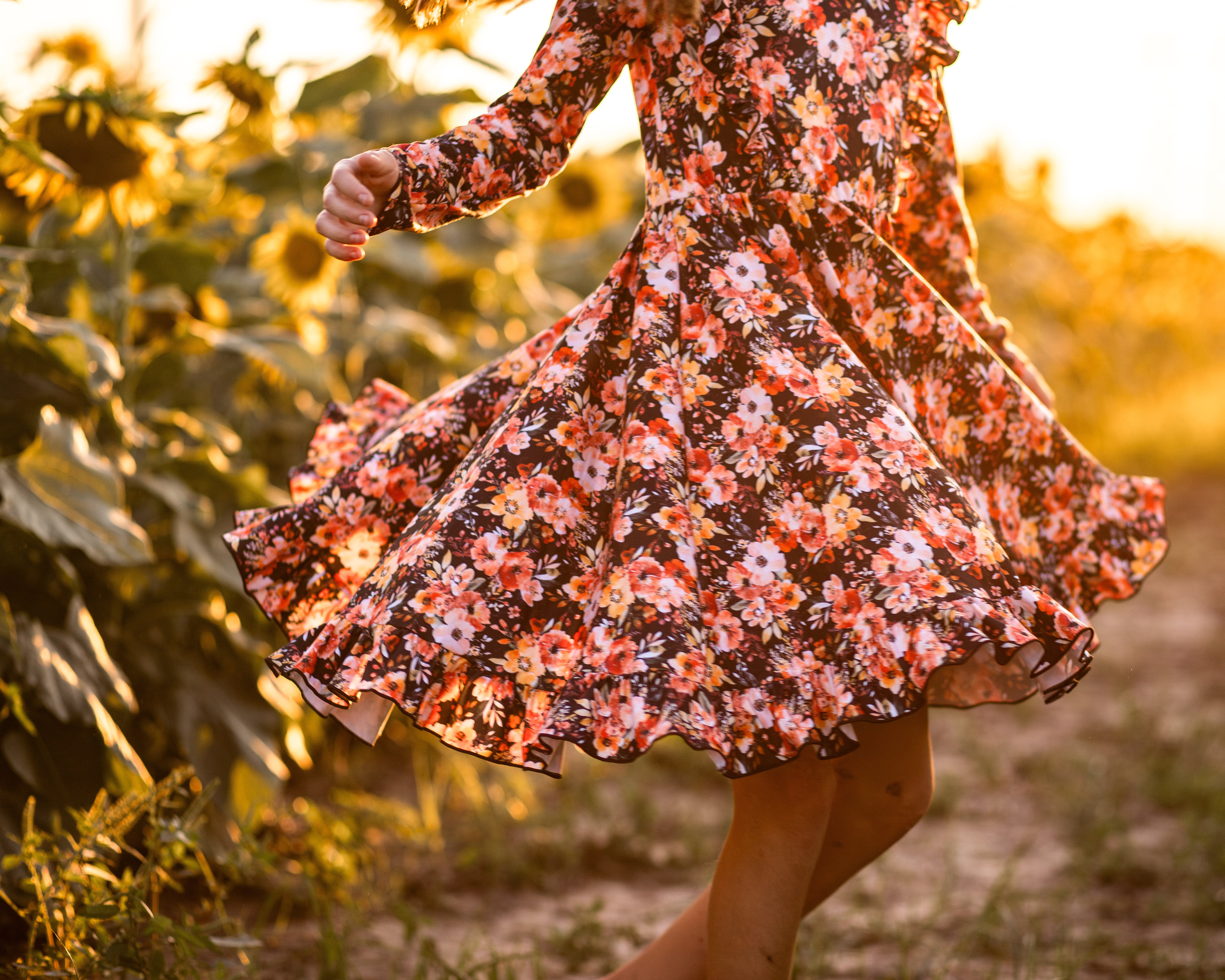 New Black Floral Dress