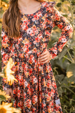 Load image into Gallery viewer, New Black Floral Dress
