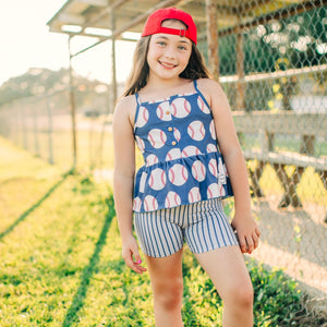 Baseball Stripe Shorts