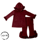 Load image into Gallery viewer, #99 Burgundy Cuddle Up lounge wear Just For Littles 
