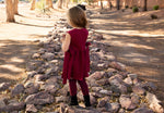 Load image into Gallery viewer, #99 Burgundy Tie Dress Dress Just For Littles 
