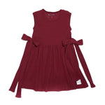 Load image into Gallery viewer, #99 Burgundy Tie Dress Dress Just For Littles 
