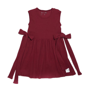 #99 Burgundy Tie Dress Dress Just For Littles 