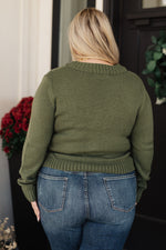Load image into Gallery viewer, Climbing Vine Cable Knit Cardigan in Green
