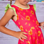 Load image into Gallery viewer, Pink Hawaiian Twirl Dress

