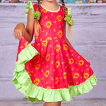 Load image into Gallery viewer, Pink Hawaiian Twirl Dress
