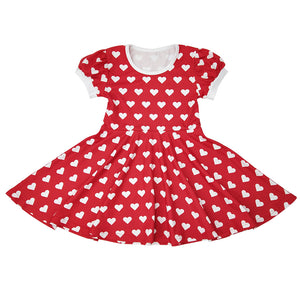Red Heart Twirl Dress