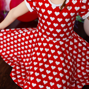Red Heart Twirl Dress