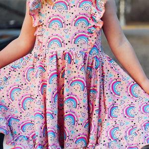Peach Rainbow Dress