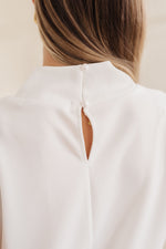 Load image into Gallery viewer, Overqualified Mock Neck Cap Sleeve Top
