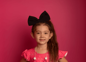 #Black Bow Headband accessories Just For Littles™ 