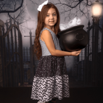 Load image into Gallery viewer, #Black Halloween Twirl Dress Dress Just For Littles™ 
