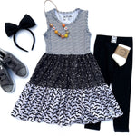 Load image into Gallery viewer, #Black Halloween Twirl Dress Dress Just For Littles™ 
