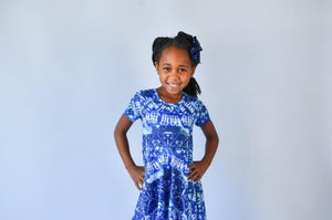 Blue Tie Dye Twirl Dress Just For Littles 