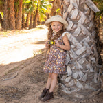 Load image into Gallery viewer, #Brown Butterfly Twirl Dress Dress Just For Littles™ 
