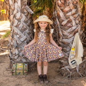 Brown Butterfly Twirl Dress 12 Brown Butterfly Twirl Dress 12