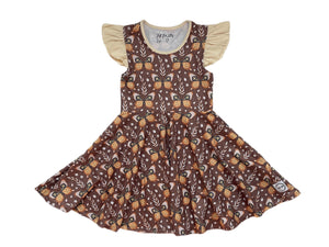 Brown Butterfly Twirl Dress Just For Littles Brown Butterfly Twirl Dress Just For Littles