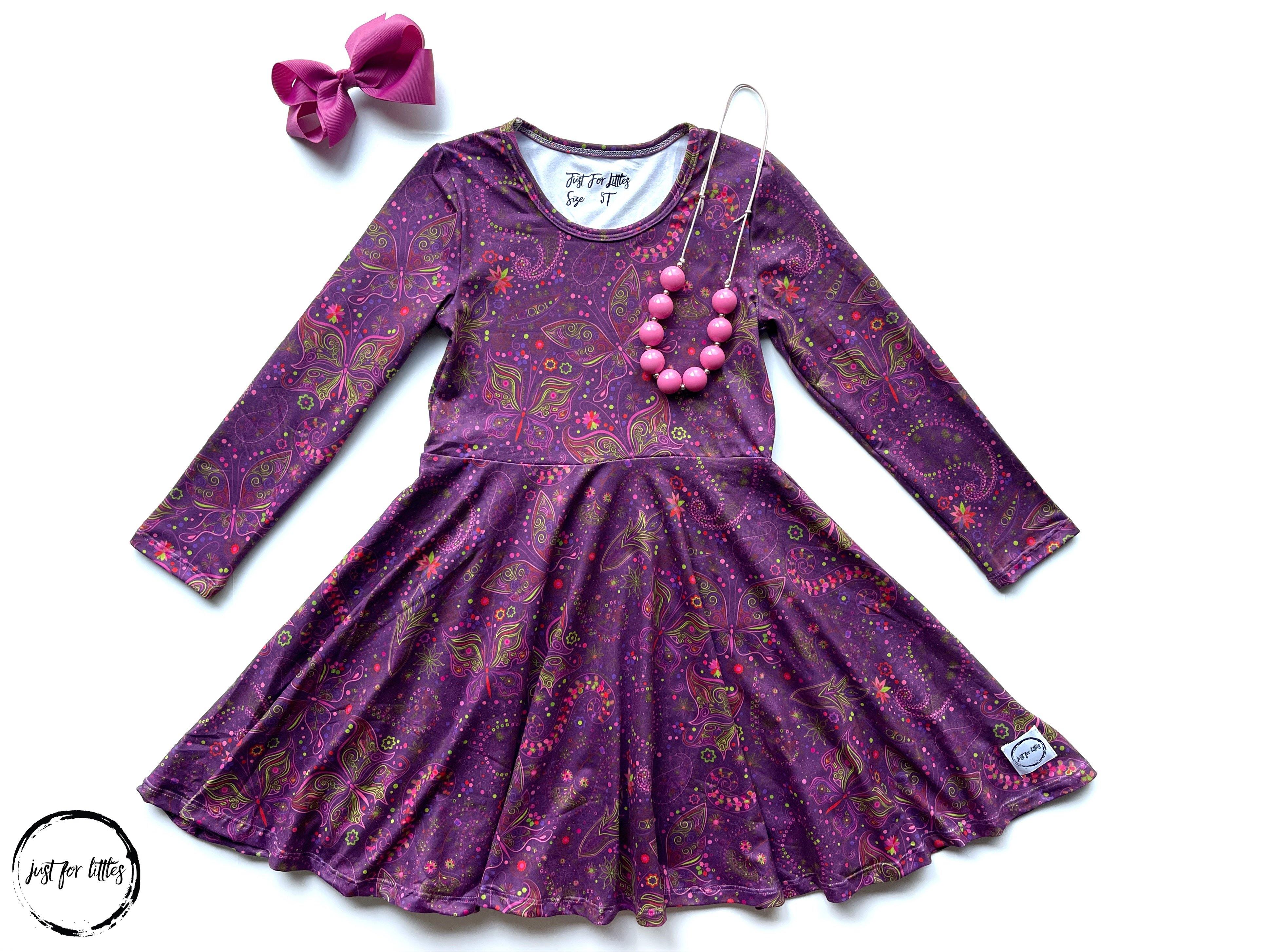 Plum Butterfly Twirl Dress 2T Plum Butterfly Twirl Dress 2T