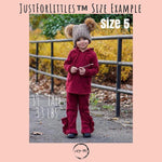 Load image into Gallery viewer, Burgundy Cuddle Up lounge wear Just For Littles 
