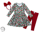Load image into Gallery viewer, #Christmas Mermaid Twirl Dress Dress Just For Littles™ 
