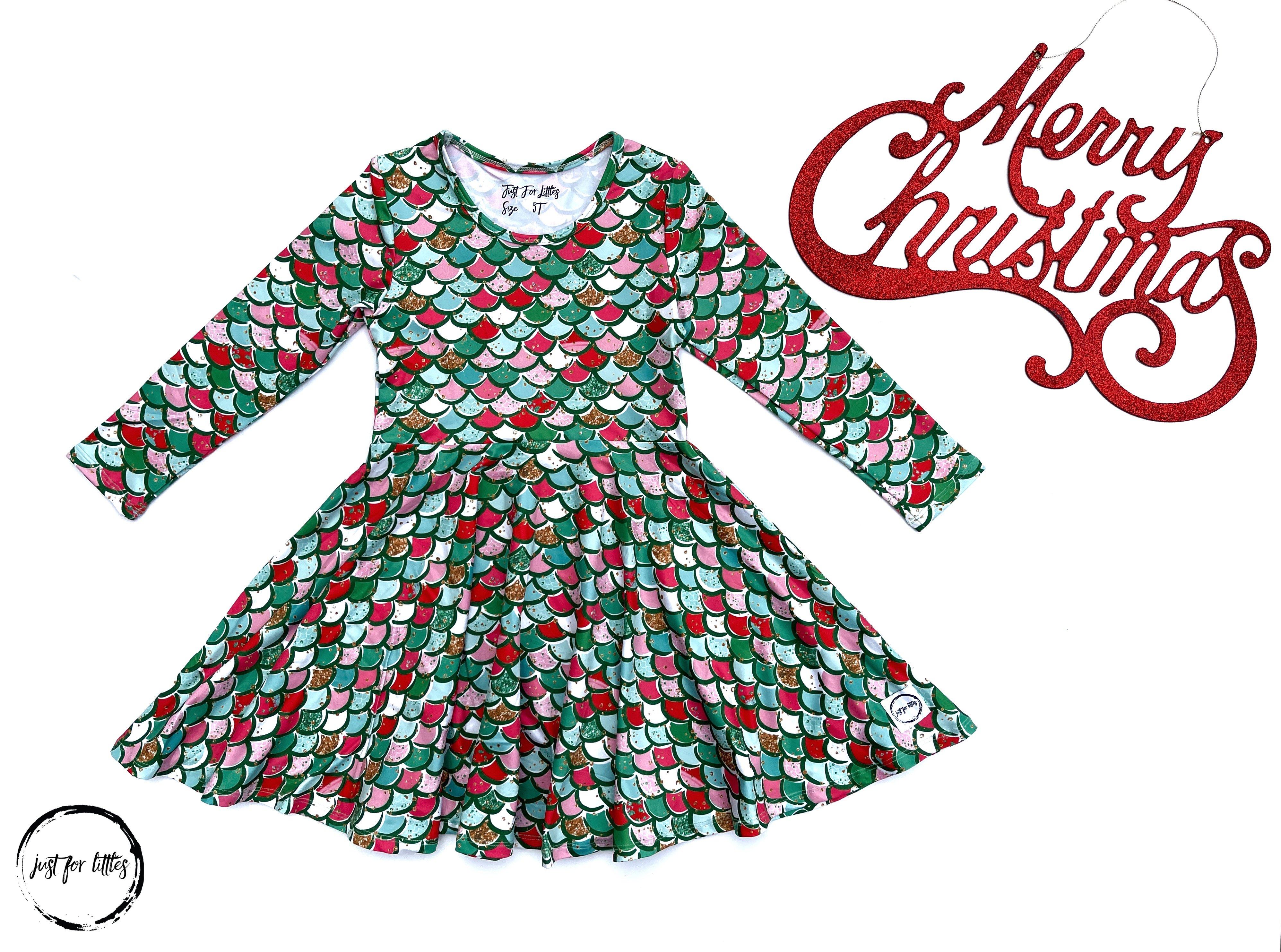 #Christmas Mermaid Twirl Dress Dress Just For Littles™ 