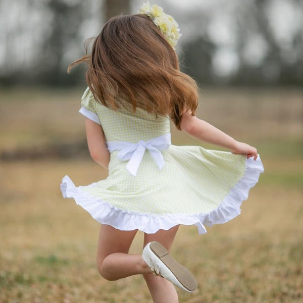 Fancy Yellow Gingham Twirl Dress – Just For Littles®️ Fancy Yellow Gingham Twirl Dress – Just For Littles®️