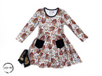 Load image into Gallery viewer, #Farm Xmas Twirl Dress Dress Just For Littles™ 
