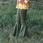 Load image into Gallery viewer, Forest Green Bell Bottoms Bottoms Just For Littles™ 
