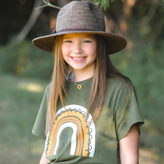 Forest Green Rainbow T-Shirt Shirt Just For Littles™ 