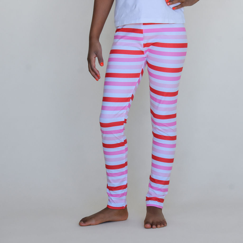 Pink Stripe Leggings