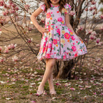 Load image into Gallery viewer, Pink Peony Twirl Dress
