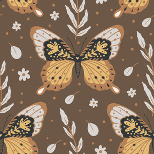 Brown Butterfly Twirl Dress