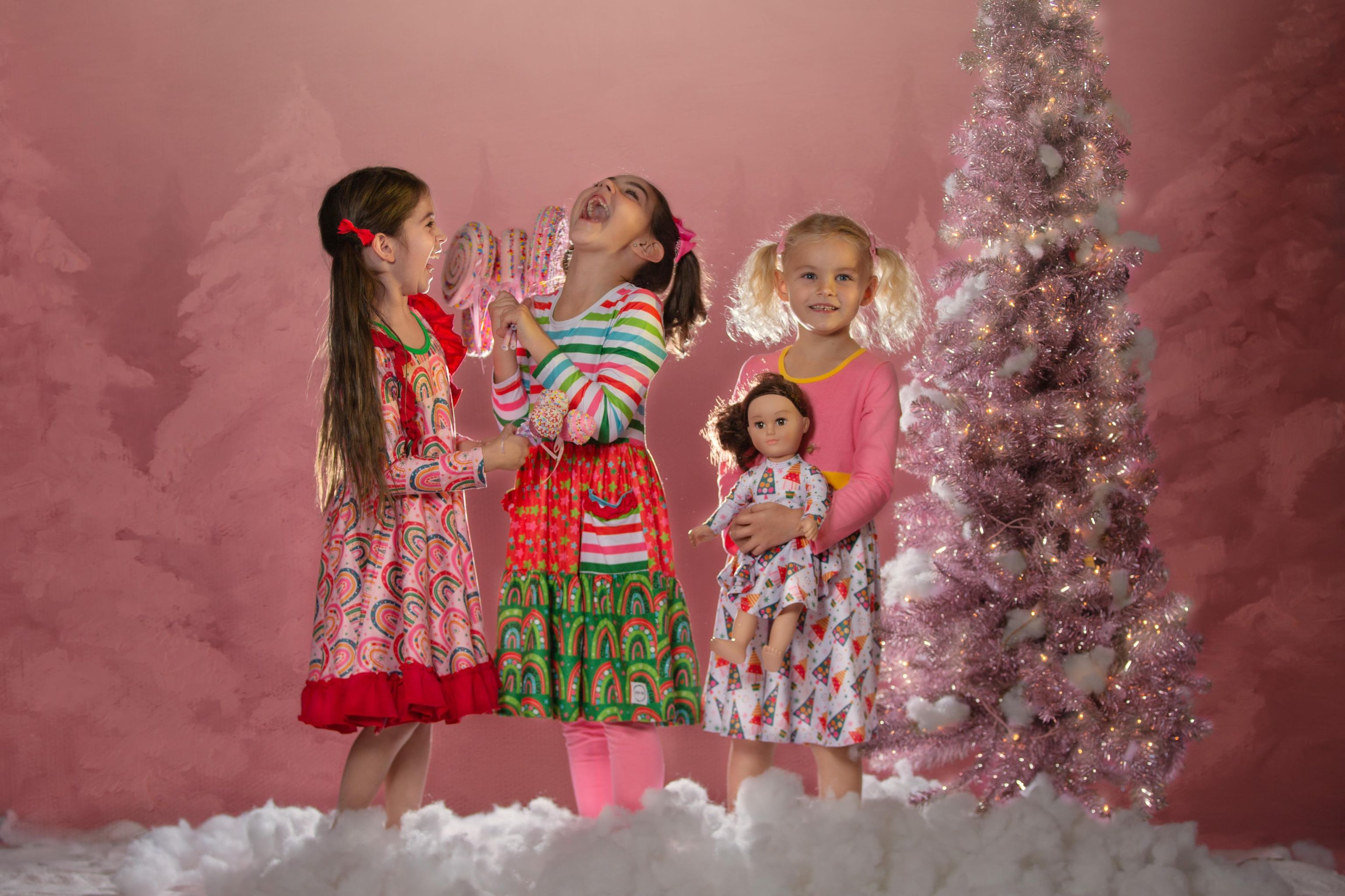 #Merry & Bright Christmas Trees Dolly and Me Dress Just For Littles™ 