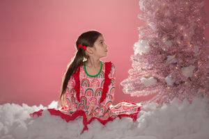 #Merry & Bright Xmas Rainbows Dress Just For Littles™ 