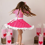 Load image into Gallery viewer, #Minnie Valentines Day Twirl Dress Dress Just For Littles 
